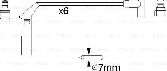 BOSCH 0 986 356 755 - Комплект проводів запалювання autocars.com.ua