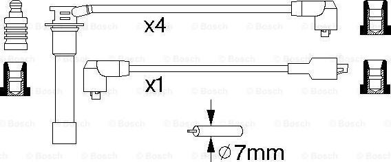 BOSCH 0 986 356 760 - Комплект проводов зажигания avtokuzovplus.com.ua