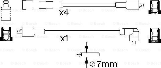 BOSCH 0 986 356 761 - Комплект проводов зажигания autodnr.net