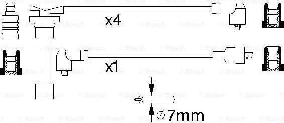 BOSCH 0 986 356 766 - Комплект проводів запалювання autocars.com.ua