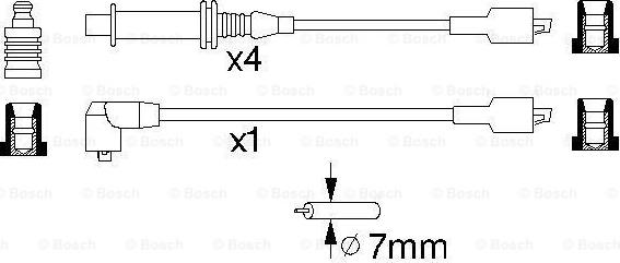 BOSCH 0 986 356 769 - Комплект проводів запалювання autocars.com.ua