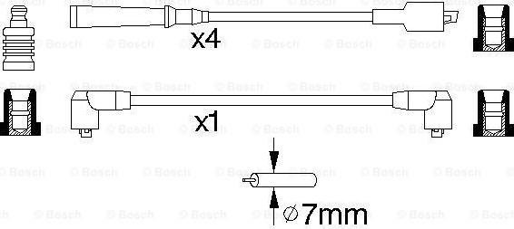 BOSCH 0 986 356 773 - Комплект проводов зажигания avtokuzovplus.com.ua