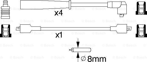 BOSCH 0 986 356 774 - Комплект проводів запалювання autocars.com.ua