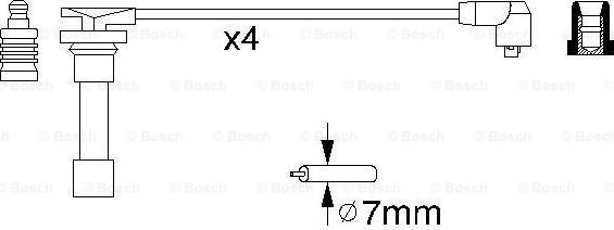 BOSCH 0 986 356 776 - Комплект проводов зажигания avtokuzovplus.com.ua