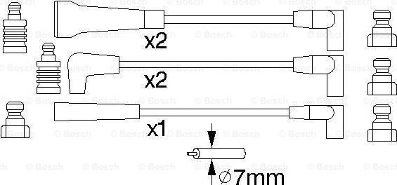 BOSCH 0 986 356 780 - Комплект проводов зажигания avtokuzovplus.com.ua