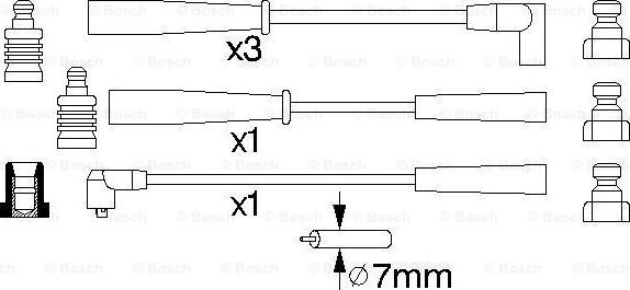 BOSCH 0 986 356 781 - Комплект проводів запалювання autocars.com.ua