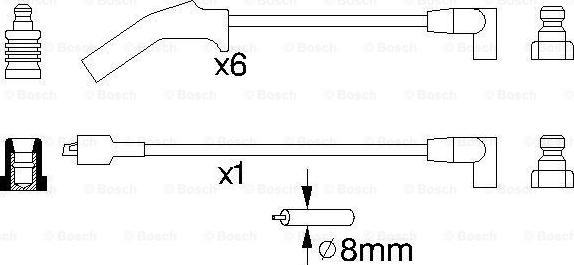 BOSCH 0 986 356 783 - Комплект проводів запалювання autocars.com.ua