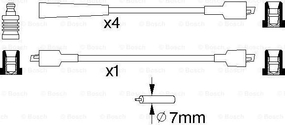 BOSCH 0 986 356 785 - Комплект проводов зажигания avtokuzovplus.com.ua