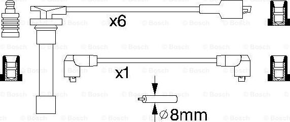 BOSCH 0 986 356 788 - Комплект проводів запалювання autocars.com.ua