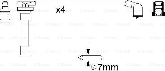 BOSCH 0 986 356 793 - Дріт високовольтні компл. вир-во Bosch autocars.com.ua