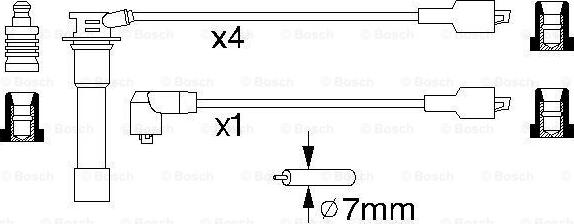 BOSCH 0 986 356 795 - Комплект проводів запалювання autocars.com.ua