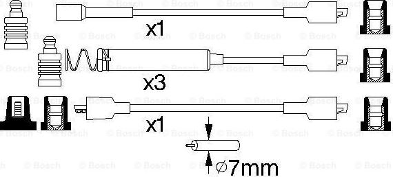 BOSCH 0 986 356 800 - Комплект проводів запалювання autocars.com.ua