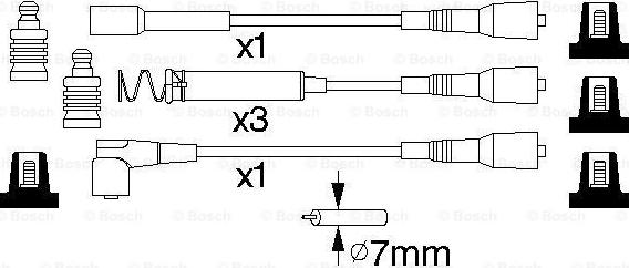 BOSCH 0 986 356 801 - Комплект проводів запалювання autocars.com.ua