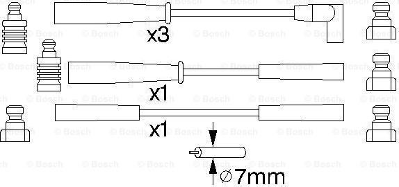 BOSCH 0 986 356 803 - Комплект проводів запалювання autocars.com.ua