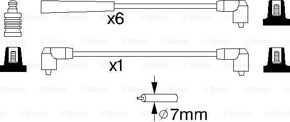 BOSCH 0 986 356 804 - Комплект проводів запалювання autocars.com.ua