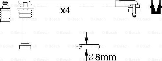 BOSCH 0 986 356 805 - Комплект проводів запалювання autocars.com.ua