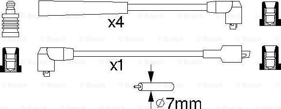 BOSCH 0 986 356 812 - Комплект проводов зажигания avtokuzovplus.com.ua