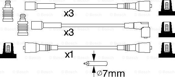 BOSCH 0 986 356 814 - Комплект проводів запалювання autocars.com.ua