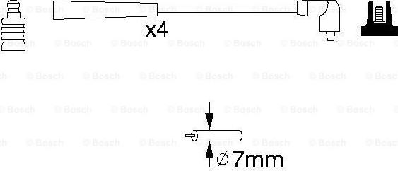 BOSCH 0 986 356 818 - Комплект проводів запалювання autocars.com.ua