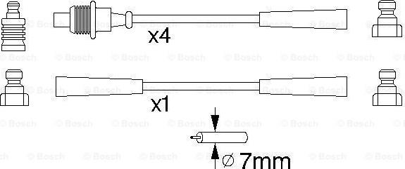 BOSCH 0 986 356 820 - Комплект проводів запалювання autocars.com.ua