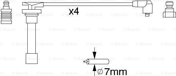 BOSCH 0 986 356 821 - Комплект проводів запалювання autocars.com.ua