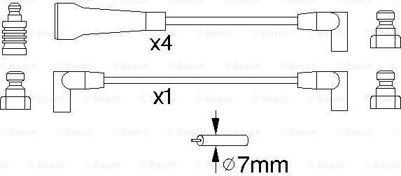 BOSCH 0 986 356 824 - Комплект проводів запалювання autocars.com.ua