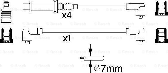 BOSCH 0 986 356 825 - Комплект проводов зажигания avtokuzovplus.com.ua