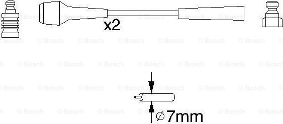 BOSCH 0 986 356 827 - Комплект проводів запалювання autocars.com.ua