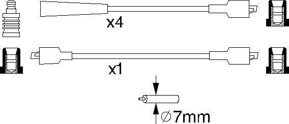 BOSCH 0 986 356 828 - Комплект проводів запалювання autocars.com.ua