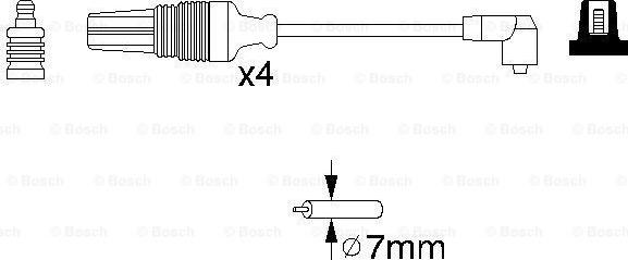 BOSCH 0 986 356 830 - Комплект проводов зажигания avtokuzovplus.com.ua