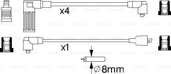 BOSCH 0 986 356 836 - Комплект проводів запалювання autocars.com.ua