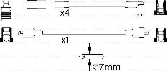 BOSCH 0 986 356 839 - Комплект проводів запалювання autocars.com.ua