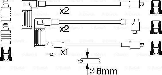 BOSCH 0 986 356 846 - Комплект проводов зажигания avtokuzovplus.com.ua