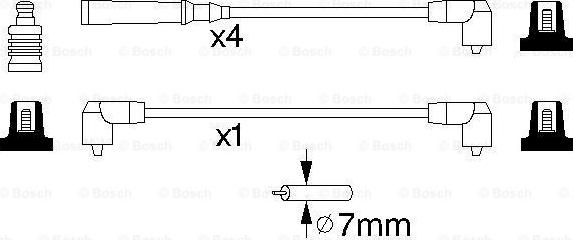 BOSCH 0 986 356 847 - Комплект проводов зажигания avtokuzovplus.com.ua