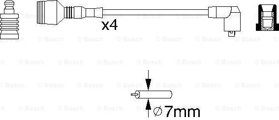 BOSCH 0 986 356 856 - Комплект проводів запалювання autocars.com.ua