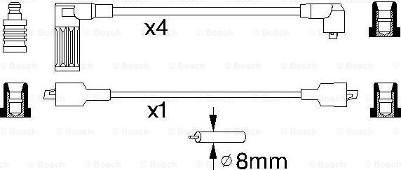 BOSCH 0 986 356 857 - Комплект проводів запалювання autocars.com.ua