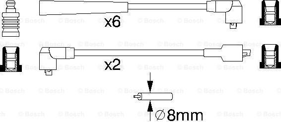 BOSCH 0 986 356 858 - Комплект проводів запалювання autocars.com.ua