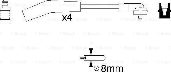 BOSCH 0 986 356 860 - Комплект проводів запалювання autocars.com.ua