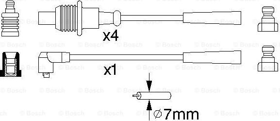 BOSCH 0 986 356 863 - Комплект проводів запалювання autocars.com.ua