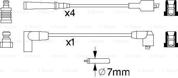 BOSCH 0 986 356 866 - Комплект проводів запалювання autocars.com.ua