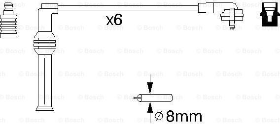 BOSCH 0 986 356 870 - Комплект проводів запалювання autocars.com.ua