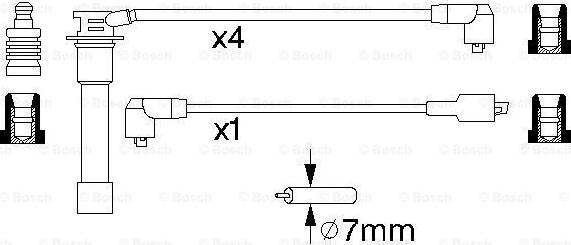 BOSCH 0 986 356 871 - Комплект проводів запалювання autocars.com.ua