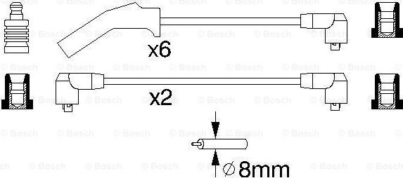 BOSCH 0 986 356 879 - КОМПЛЕКТ ВВ ПРОВОДІВ autocars.com.ua