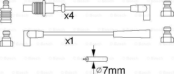 BOSCH 0 986 356 883 - Комплект проводів запалювання autocars.com.ua