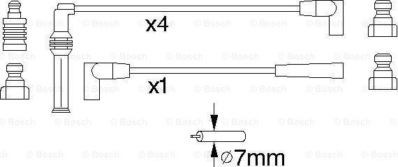 BOSCH 0 986 356 884 - Комплект проводов зажигания autodnr.net