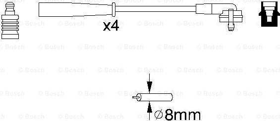 BOSCH 0 986 356 887 - Комплект проводів запалювання autocars.com.ua