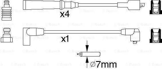 BOSCH 0 986 356 890 - Комплект проводів запалювання autocars.com.ua