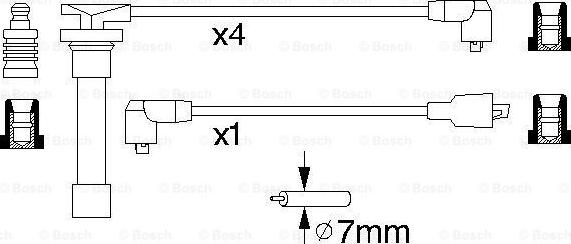 BOSCH 0 986 356 893 - Комплект проводов зажигания avtokuzovplus.com.ua