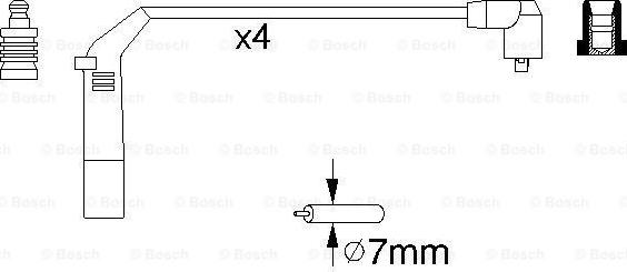 BOSCH 0 986 356 898 - Дріт високовольтні компл. вир-во Bosch autocars.com.ua