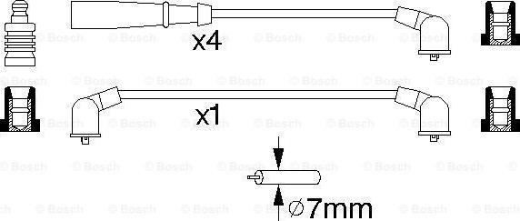 BOSCH 0 986 356 921 - Комплект проводів запалювання autocars.com.ua